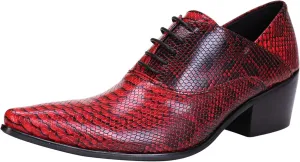 Santimon Mens Western Boots Leather,Lace Up Dress Oxford Shoes,Designer Boots for Men