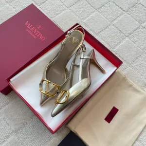 SE1291 Vlogo Glow Laminated Nappa Slingback Pump / 10mm/40mm/80mm