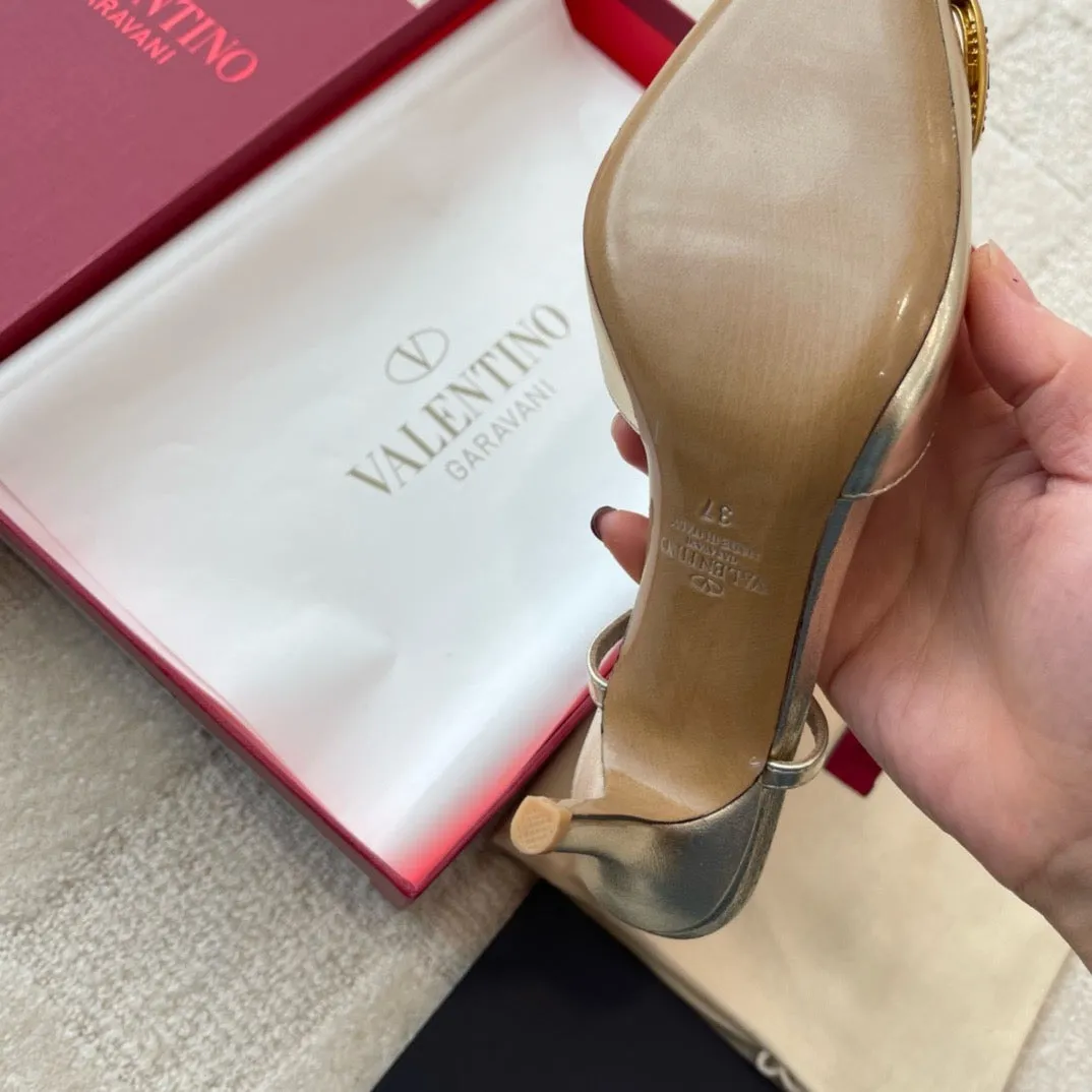 SE1291 Vlogo Glow Laminated Nappa Slingback Pump / 10mm/40mm/80mm