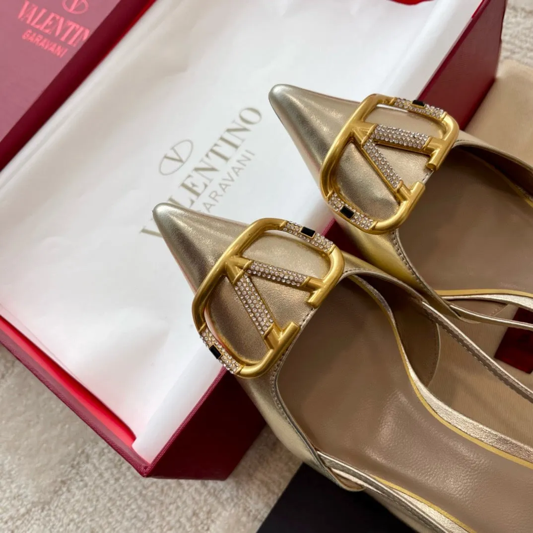 SE1291 Vlogo Glow Laminated Nappa Slingback Pump / 10mm/40mm/80mm