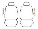 Seat Covers Set Suits Ford Ecosport BK Wagon 12/2013-On 2 Rows Black Bull Black/Grey Leather Look
