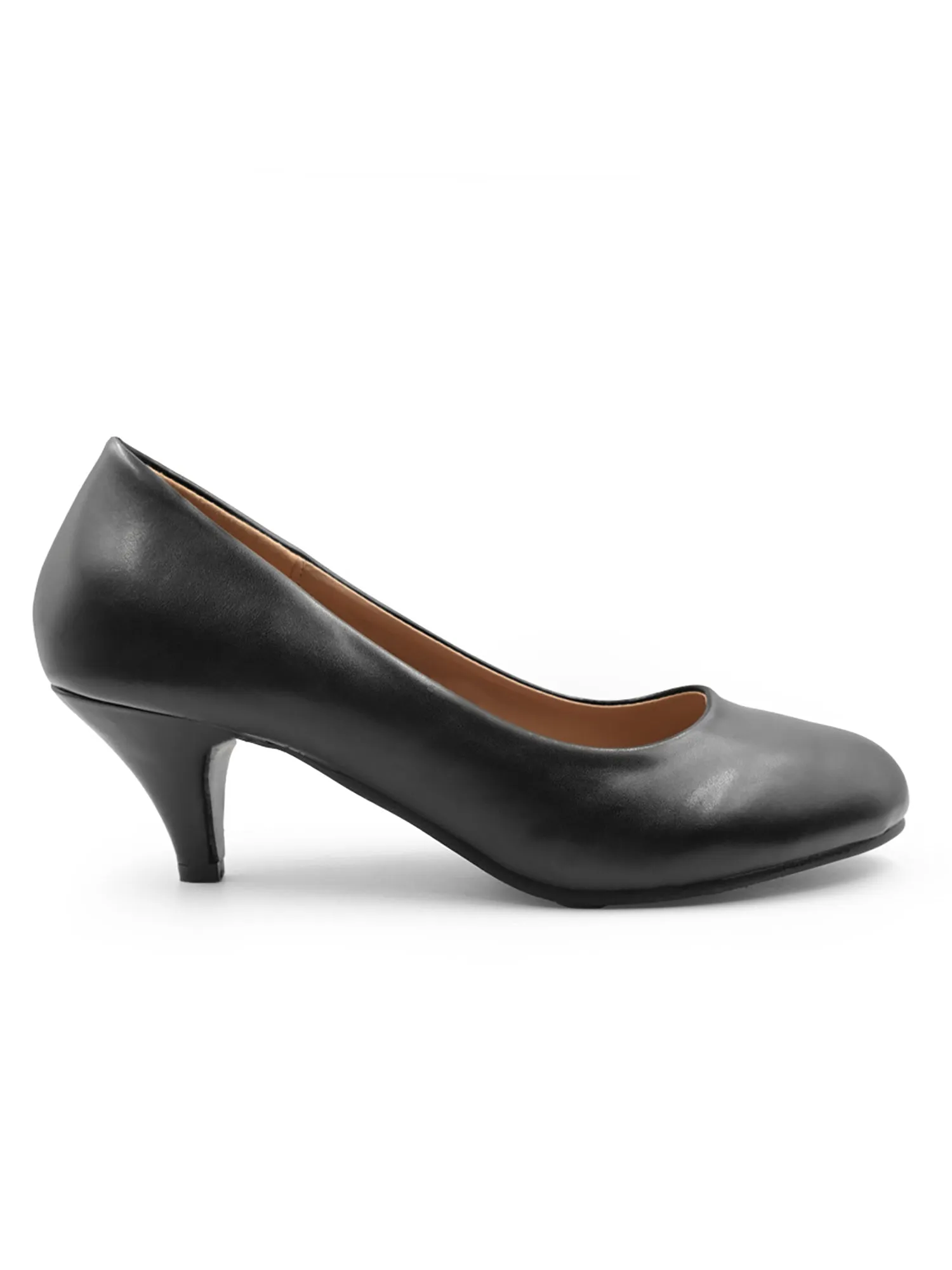 SHEA LOW HEEL COURT PUMP IN BLACK SUEDE