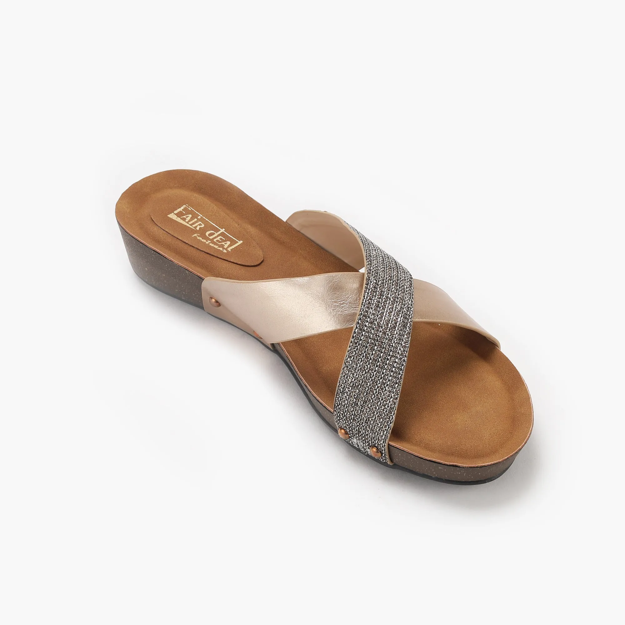 Shimmer Cross Slip Ons