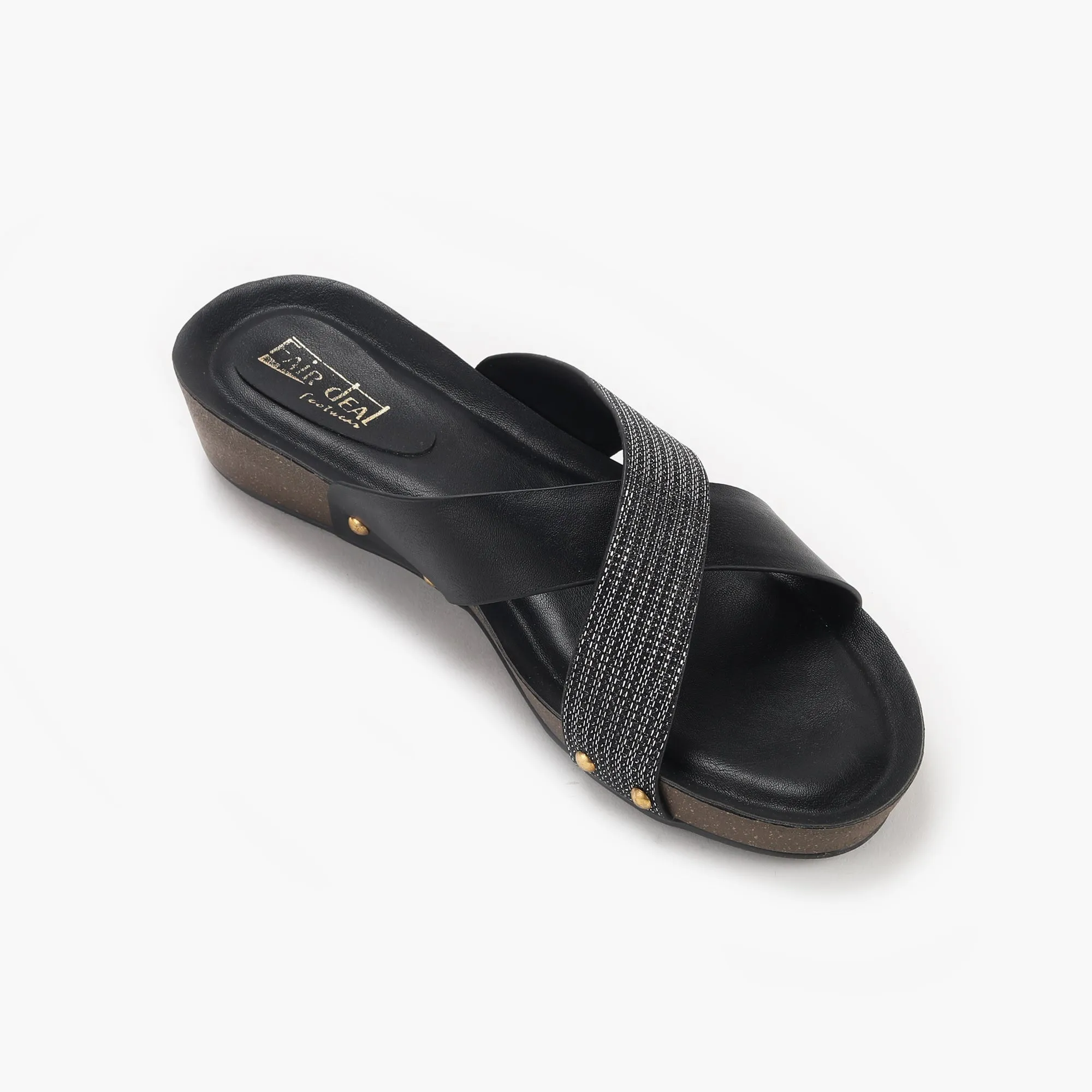 Shimmer Cross Slip Ons