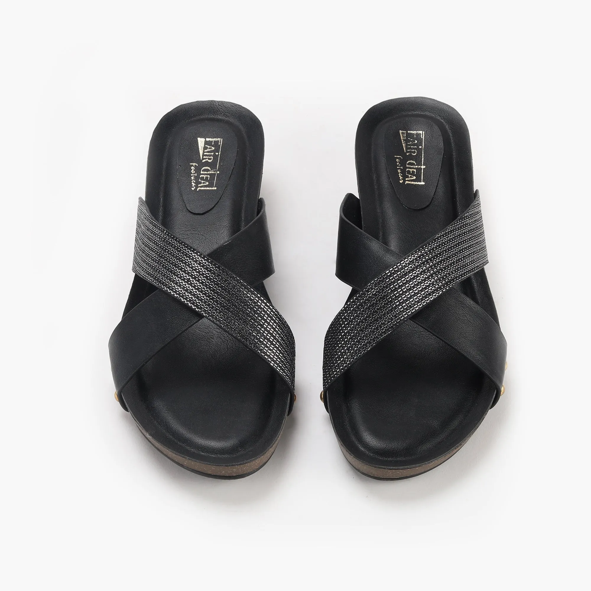 Shimmer Cross Slip Ons