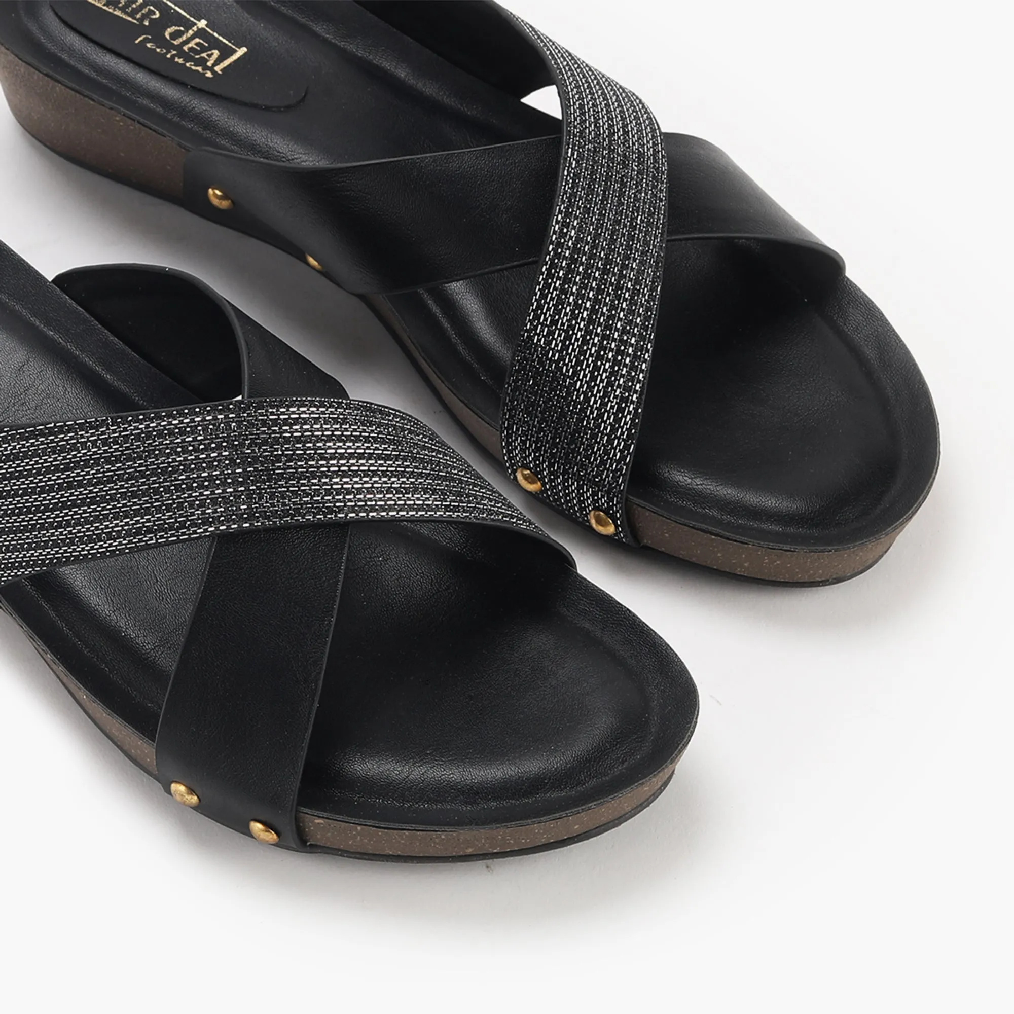 Shimmer Cross Slip Ons