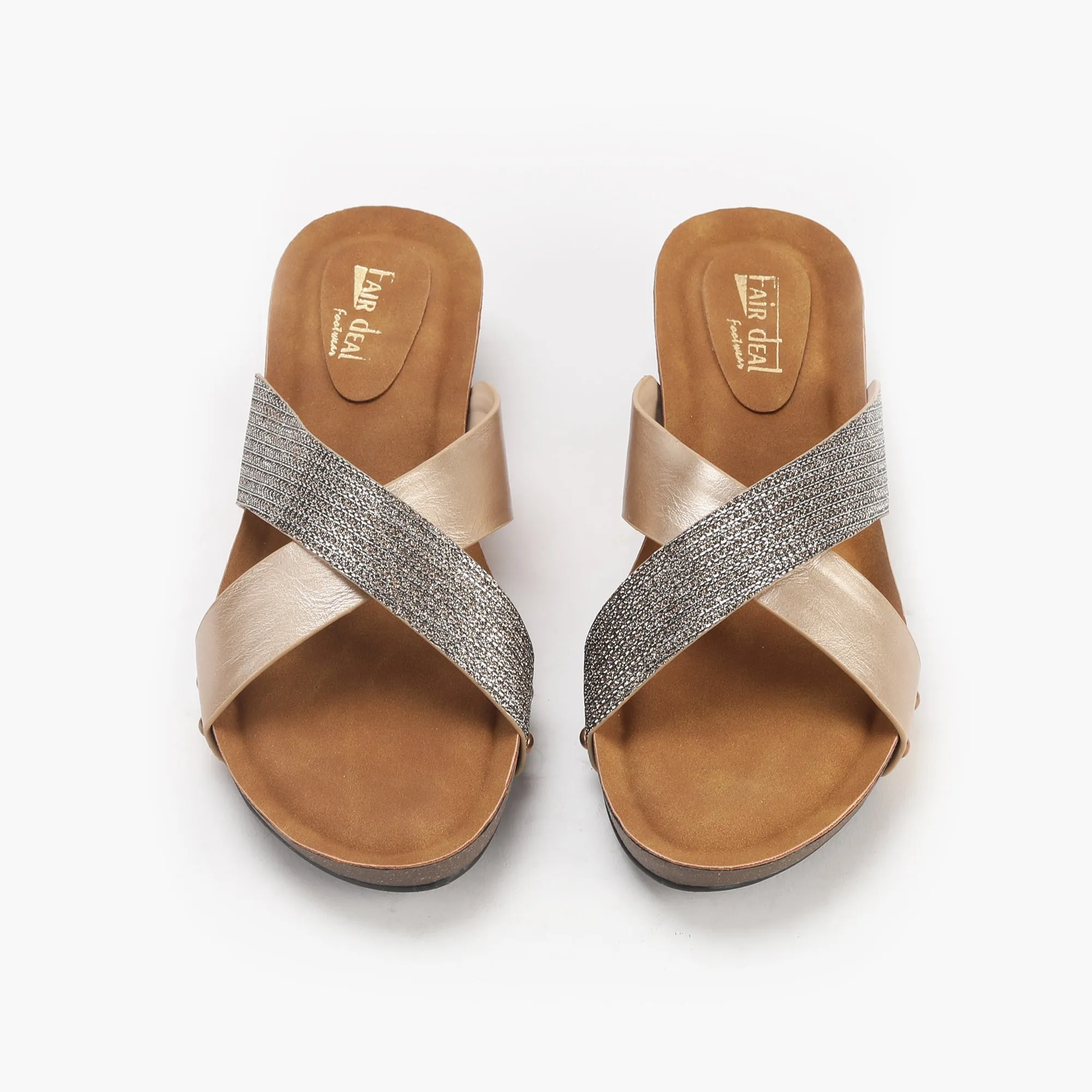Shimmer Cross Slip Ons