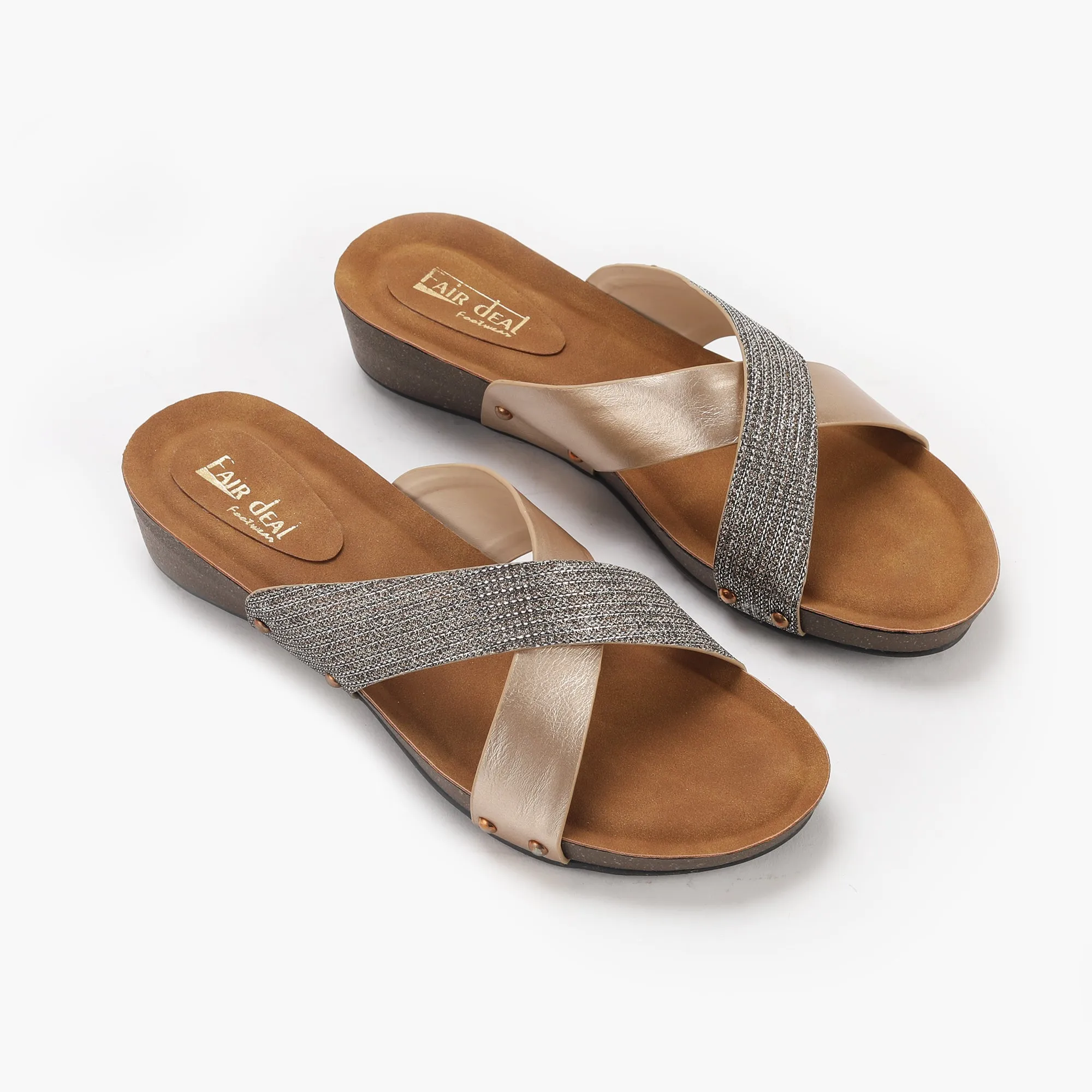 Shimmer Cross Slip Ons