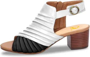 SHODENSE Women Heeled Sandals Peep Square Toe Suede Chunky Block Heel Sandal Booties Cut-out Ankle Strap Dress Shoes Wrinkle Open Toe Slingback Pumps Backless Buckle Two-Toned Summer Fashion 4-11 M US