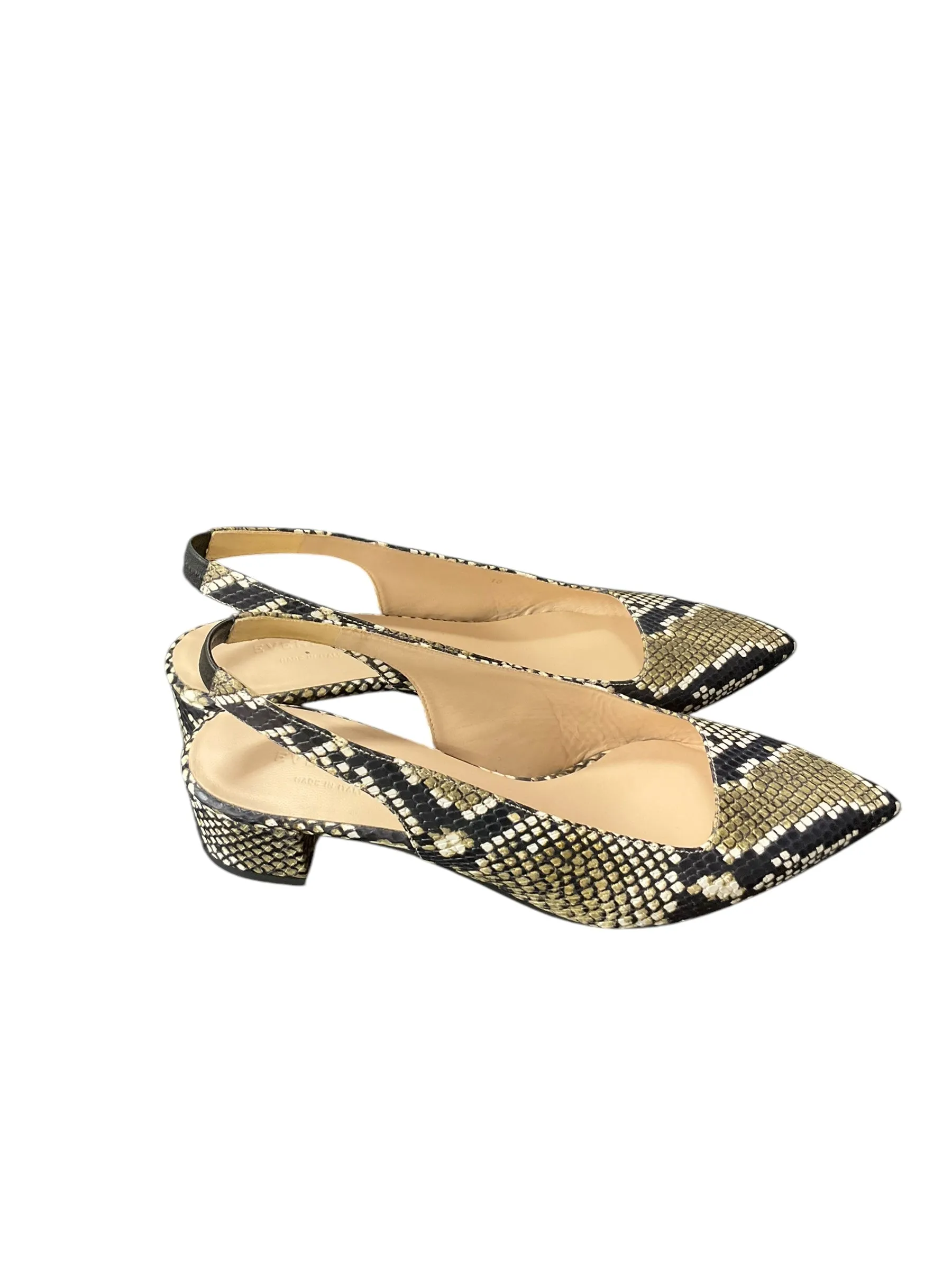 Shoes Heels Kitten By Everlane In Snakeskin Print, Size: 10