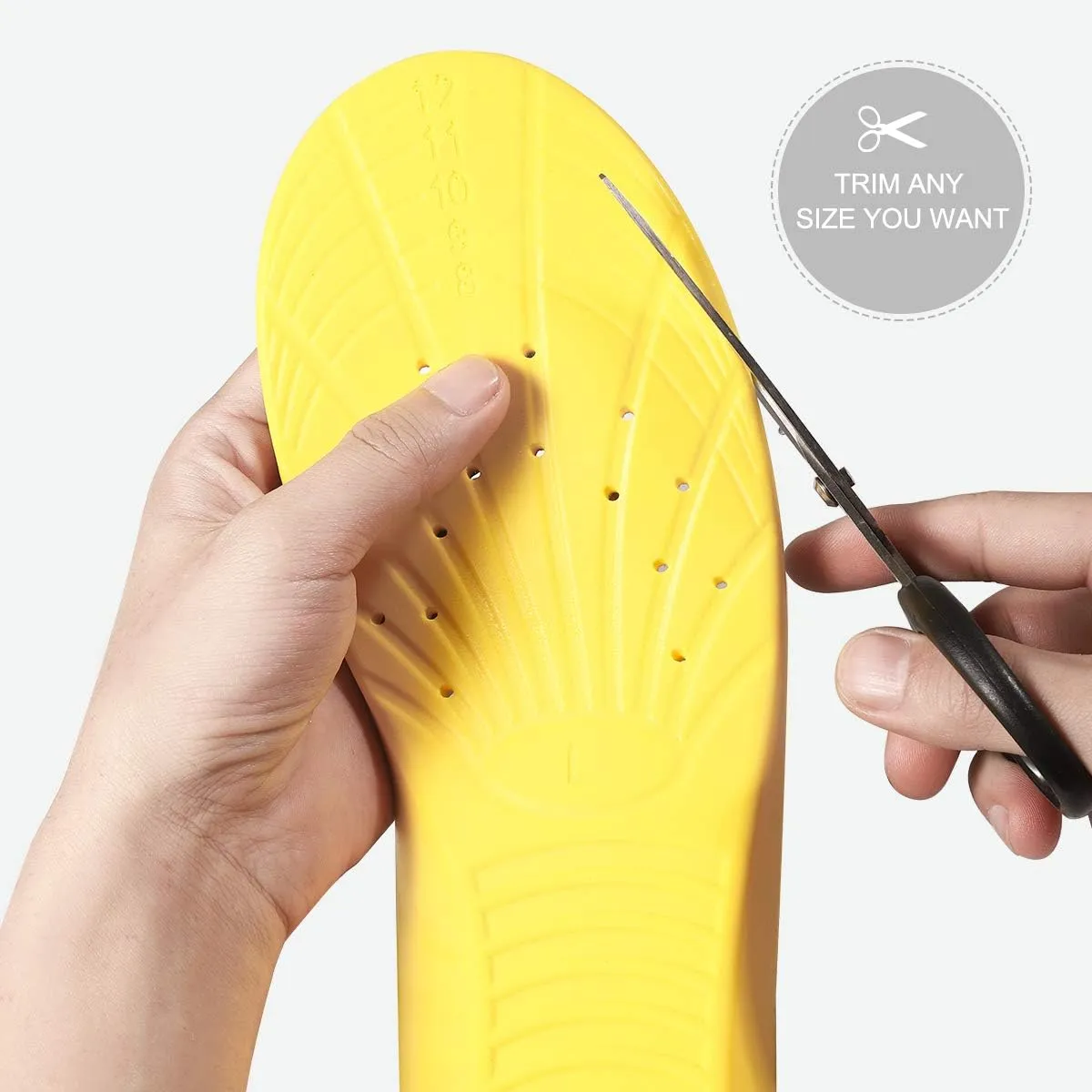 Shoes Inserts Memory Foam Insoles Shock Absorption Pain Relief Plantar Fasciitis Arch Supports Breathable PU Sports Feet Insoles for Men Women and Kids,1 Pair (L（Men's 8-12/ Women 10-15）)