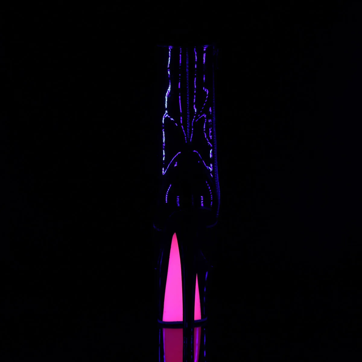 SKY-1020TT Pleaser Black/Neon Pink Sexy Platform Shoes (Pole Dancing Heels)
