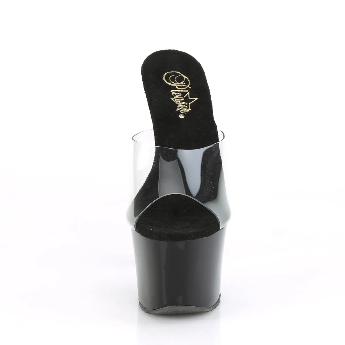 SKY-301CRS Pleaser Clear/Black/Silver Sexy Platform Shoes (Pole Dancing Heels)