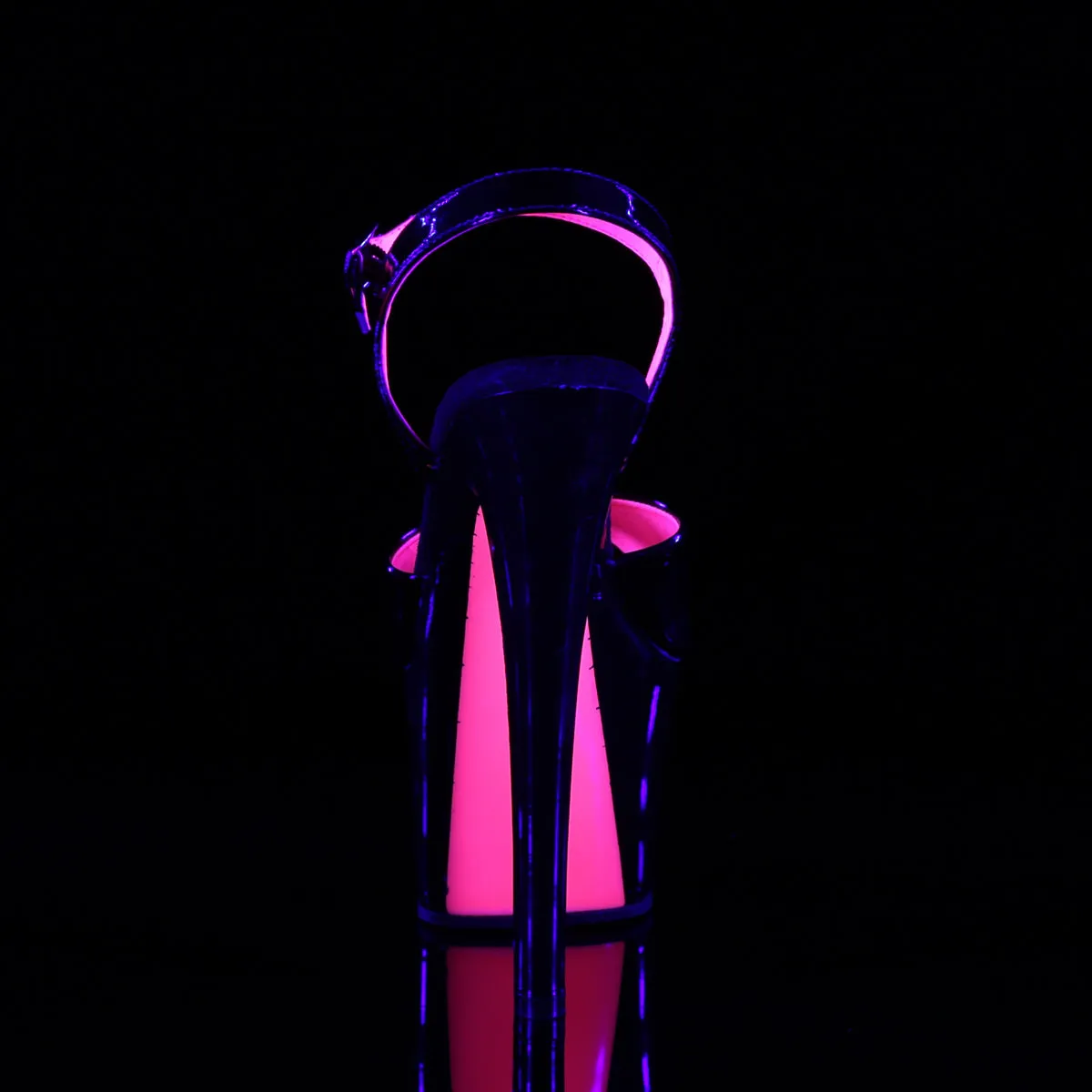 SKY-309TT Pleaser Black/Neon Pink Sexy Platform Shoes (Pole Dancing Heels)