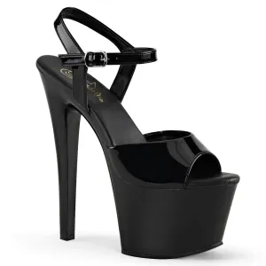 SKY-309VL Pleaser Black Patent Sexy Platform Shoes (Pole Dancing Heels)