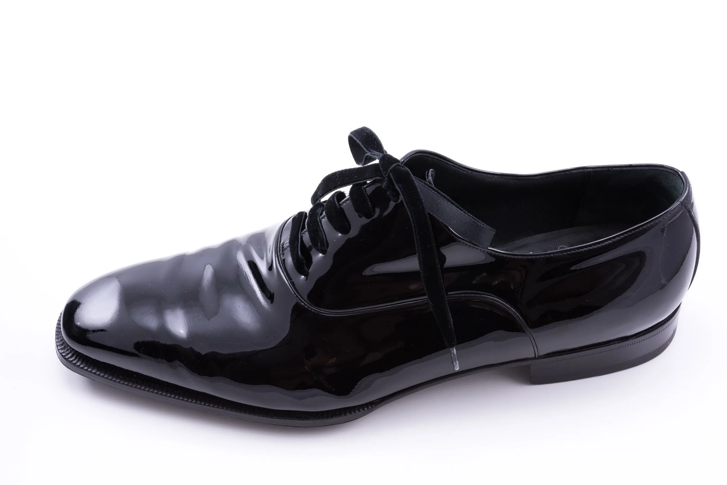 Slim Black Velvet Evening Shoelaces