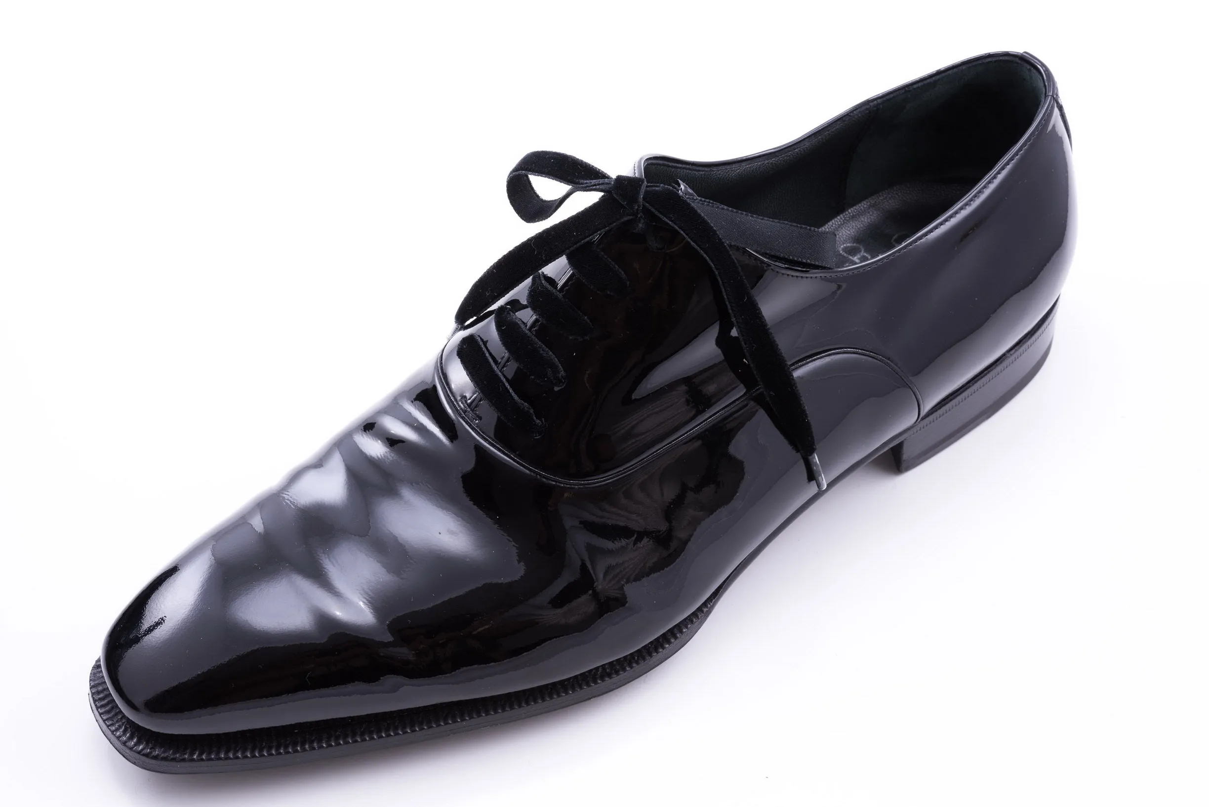 Slim Black Velvet Evening Shoelaces