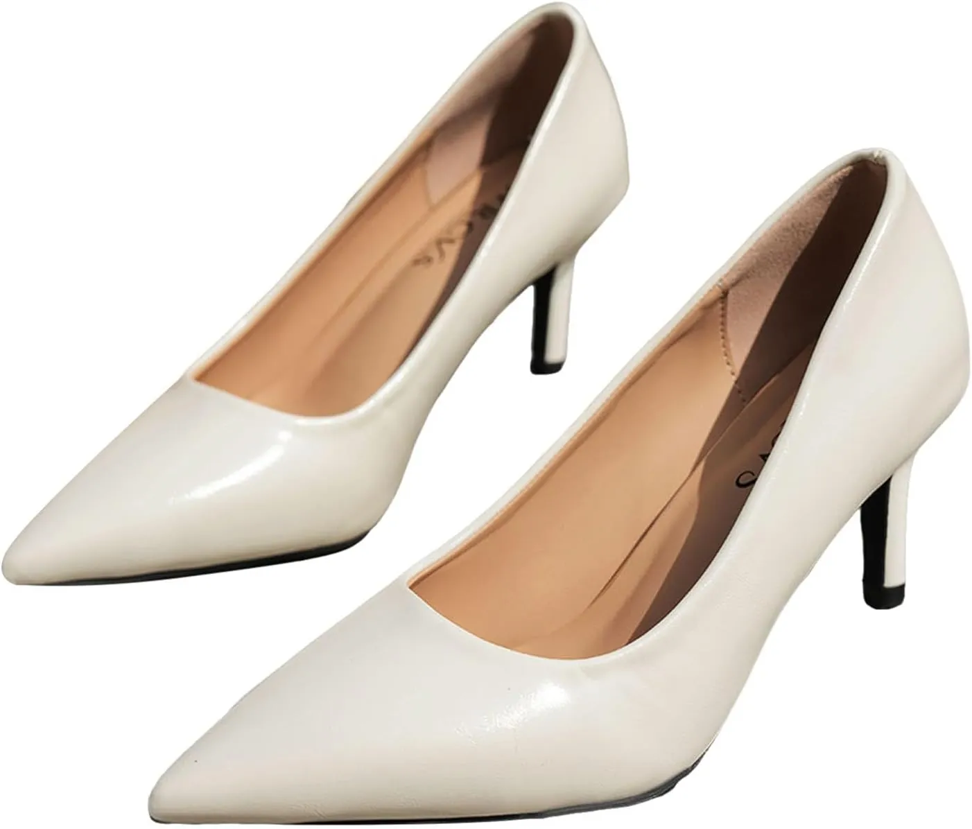 Slip on Comfortable High Heels Closed Toe Heels Women's Stiletto Pointed Toe Dress Shoes Wedding Prom Bridal Work