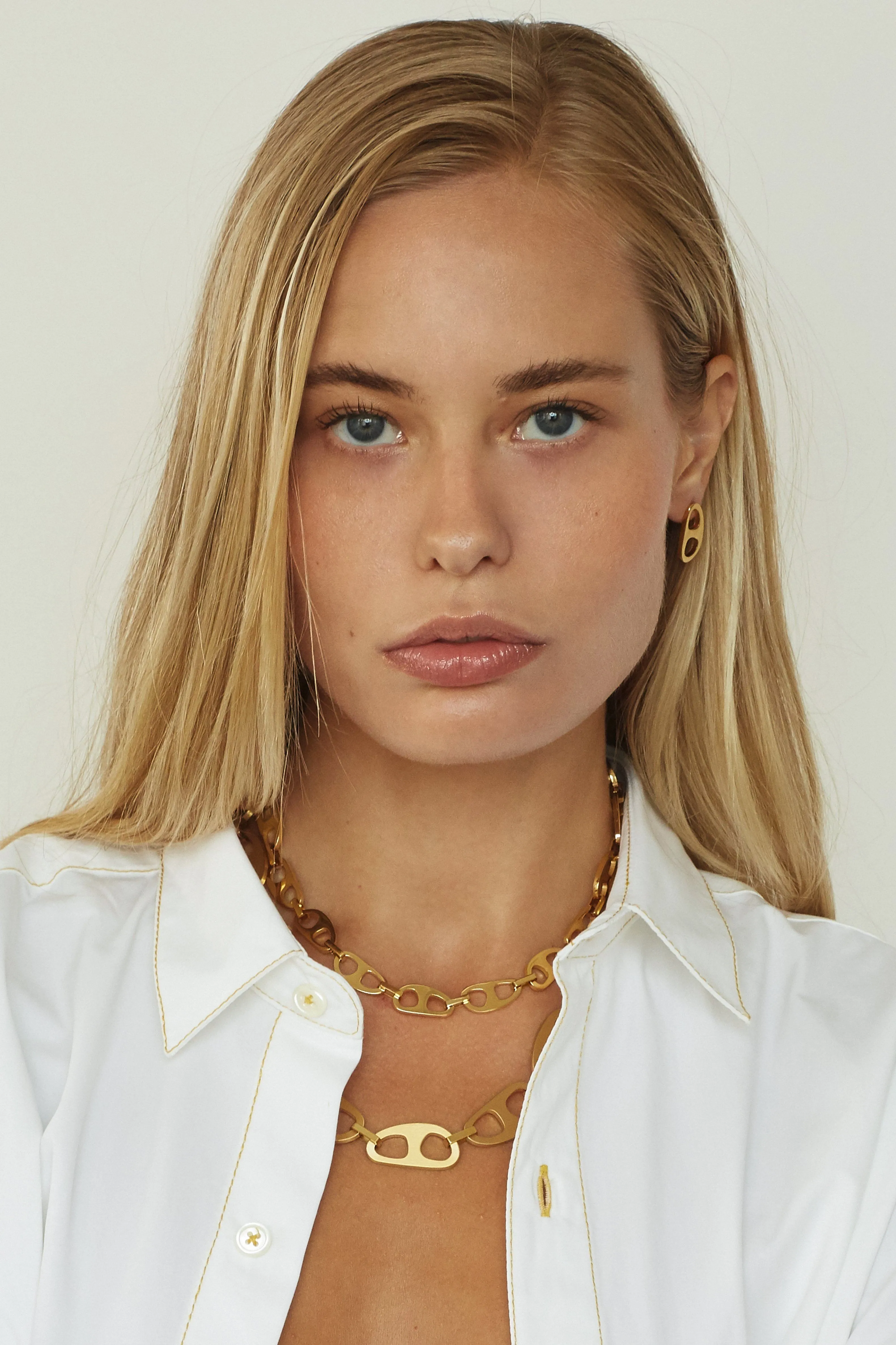 Small Gold Tab Necklace