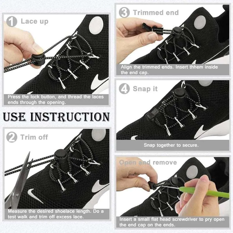 SMATLELF Quick Lace No Tie Shoelaces – 23 Colors