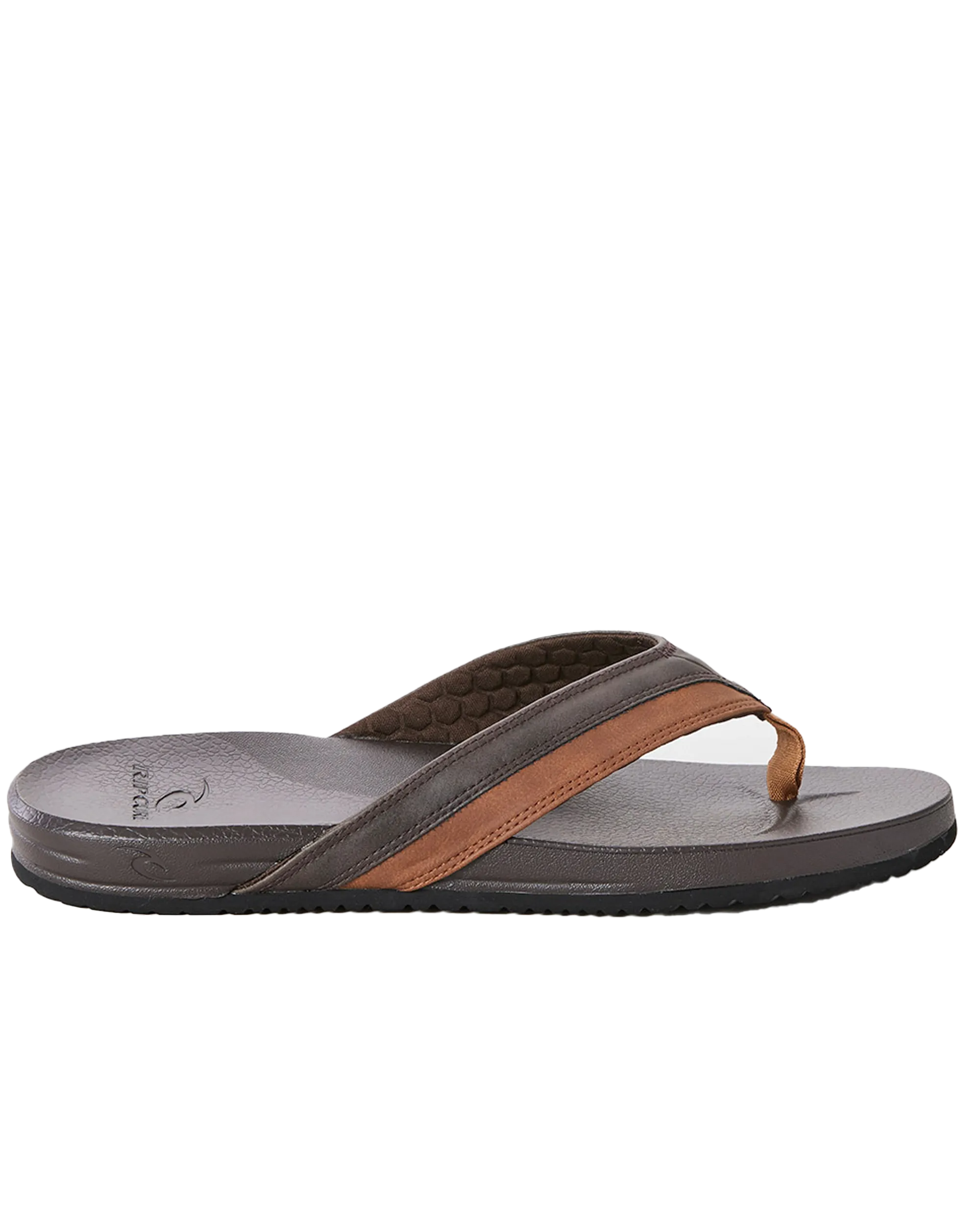 Soft Top Flip Flops in Brown & Tan