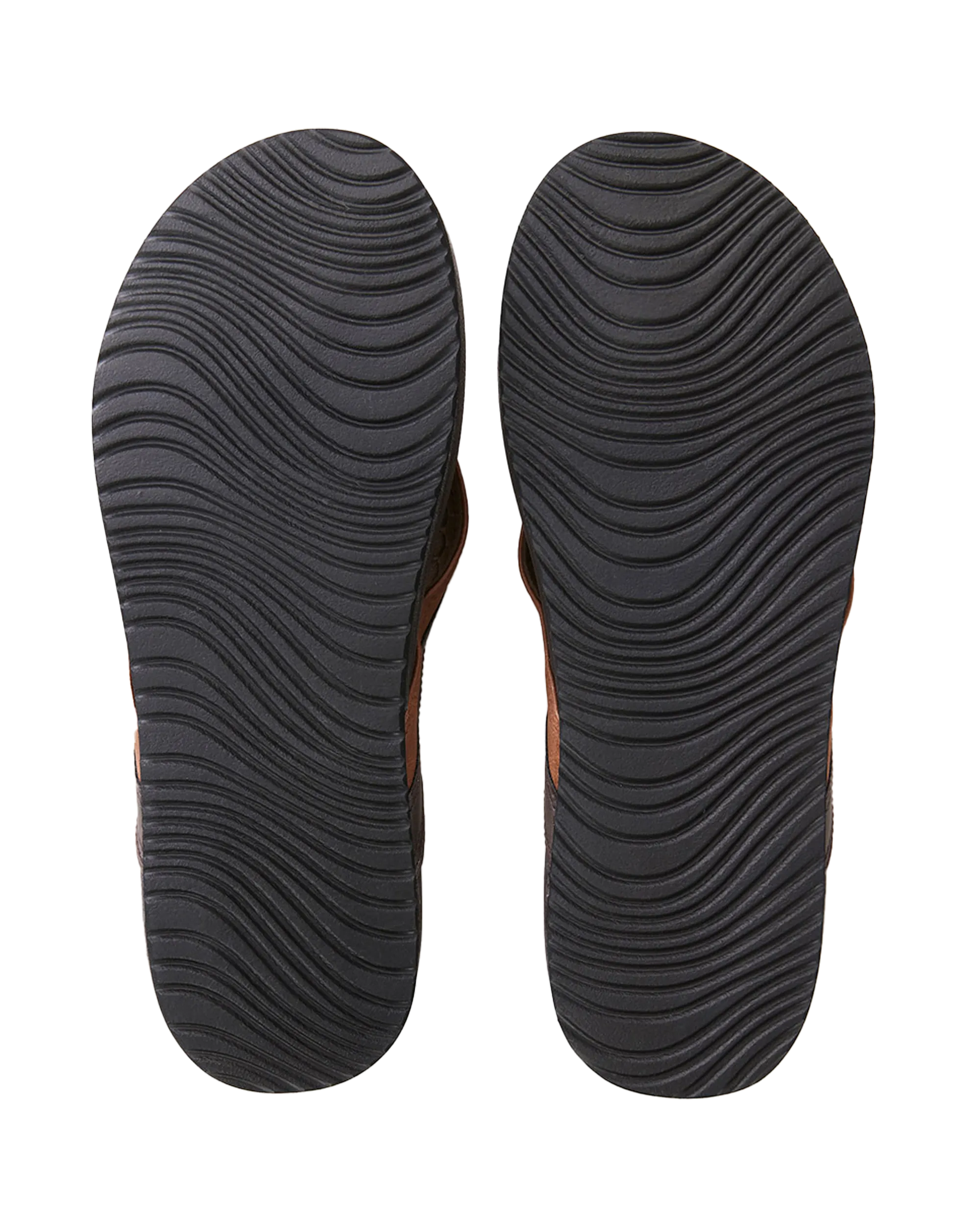 Soft Top Flip Flops in Brown & Tan