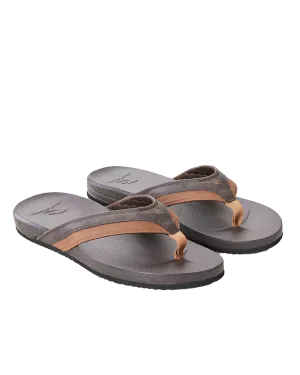 Soft Top Flip Flops in Brown & Tan
