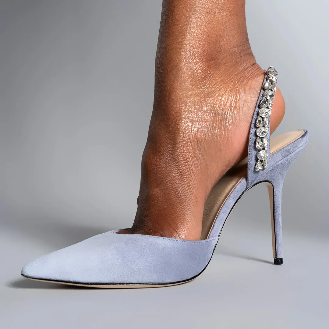 SOLEIL SLINGBACK BLUE GRAY KITTEN