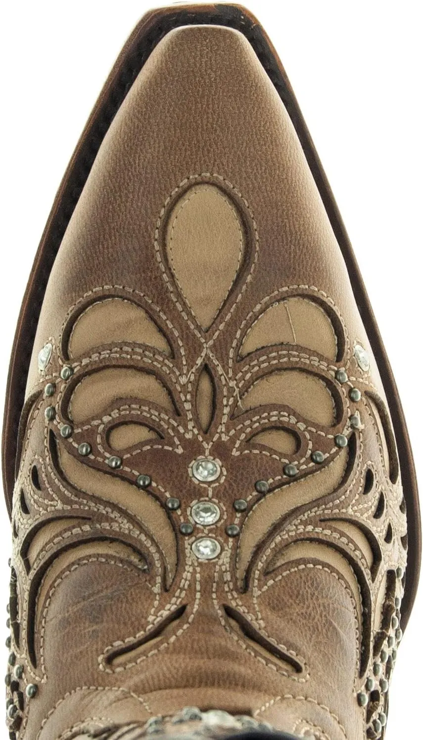 Soto Boots Womens Inlay Cowgirl Boots, Genuine Leather Cowgirl Boots, Handcrafted Cowboy Boots For Women M50060
