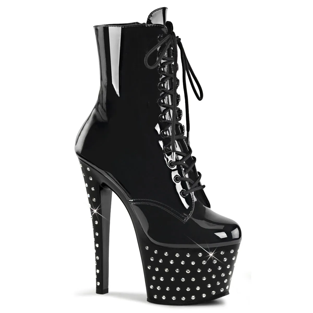 STARDUST-1020-7 Pleaser Black Sexy Platform Shoes (Pole Dancing Heels)