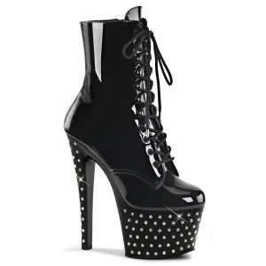 STARDUST-1020-7 Pleaser Black Sexy Platform Shoes (Pole Dancing Heels)