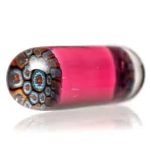 Steve H Glass - Artist Series Pillar - Blue & Orange Mandala - Karma