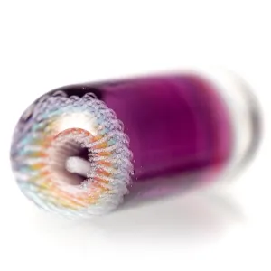 Steve H Glass - Artist Series Pillar - Classic Rainbow Mandala - Amethyst