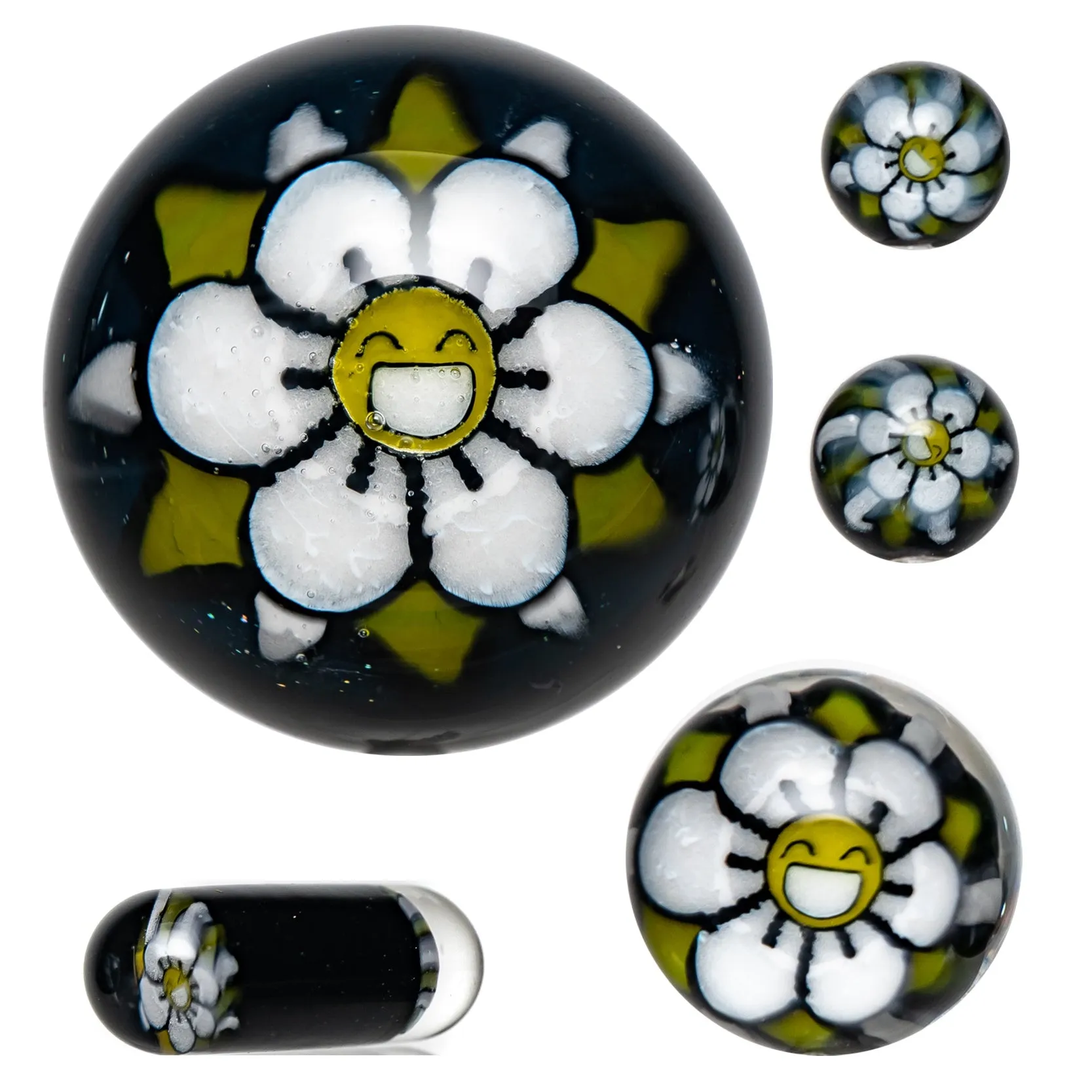 Steve H Glass - Standard Series Slurper Set - 5 Piece - Happy Flower - Galaxy