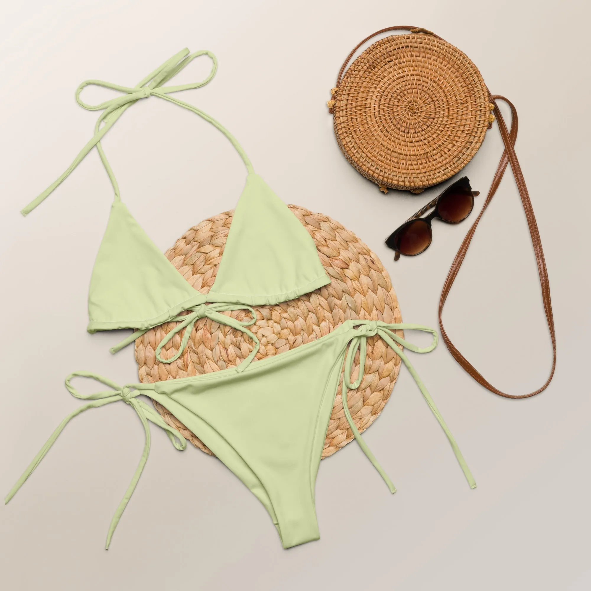 STRING BIKINI SET ECO - PASTEL LIME