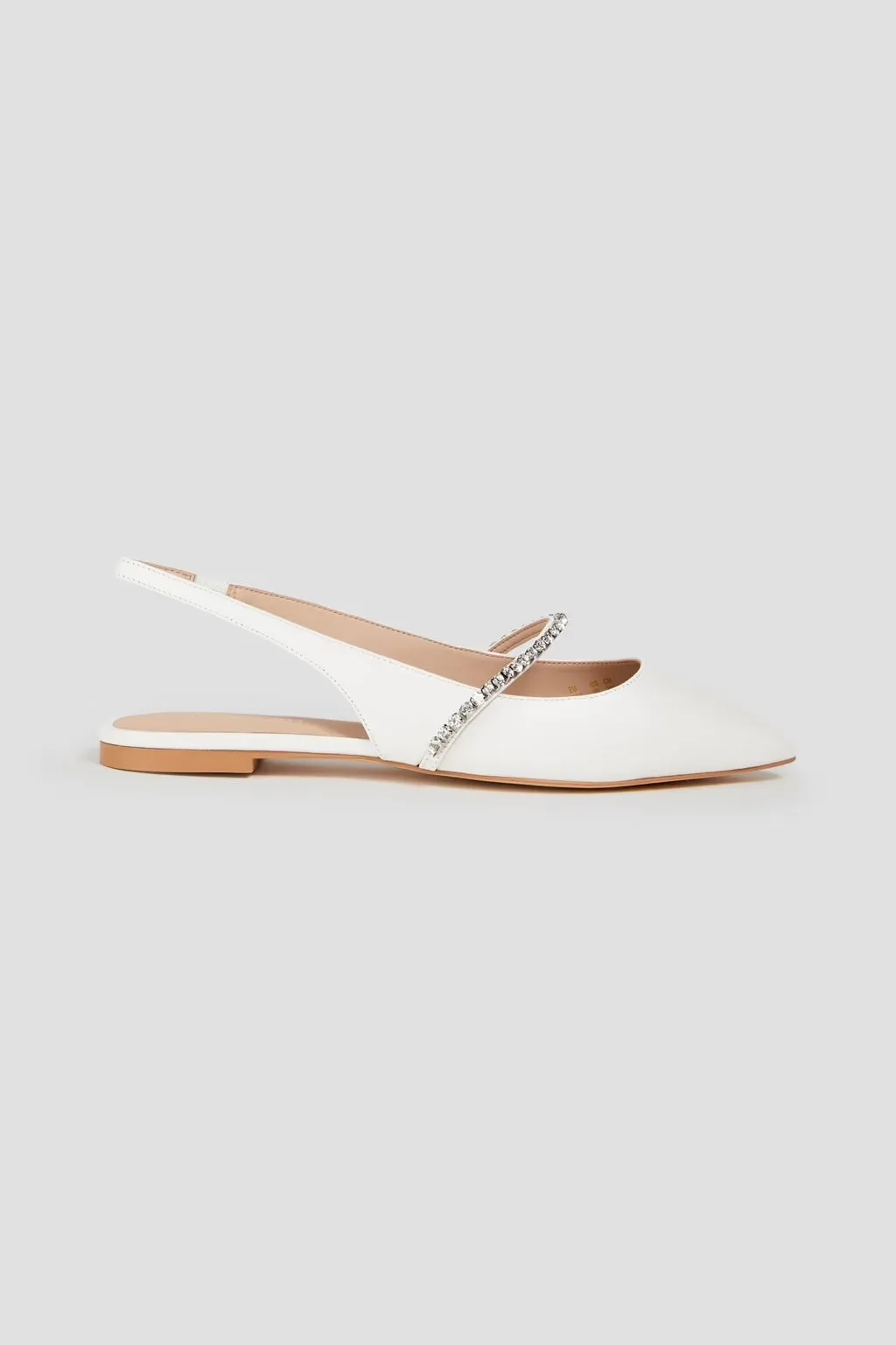 STUART WEITZMAN CRYSTALLINE EMBELLISHED LEATHER SLINGBACK SHOES