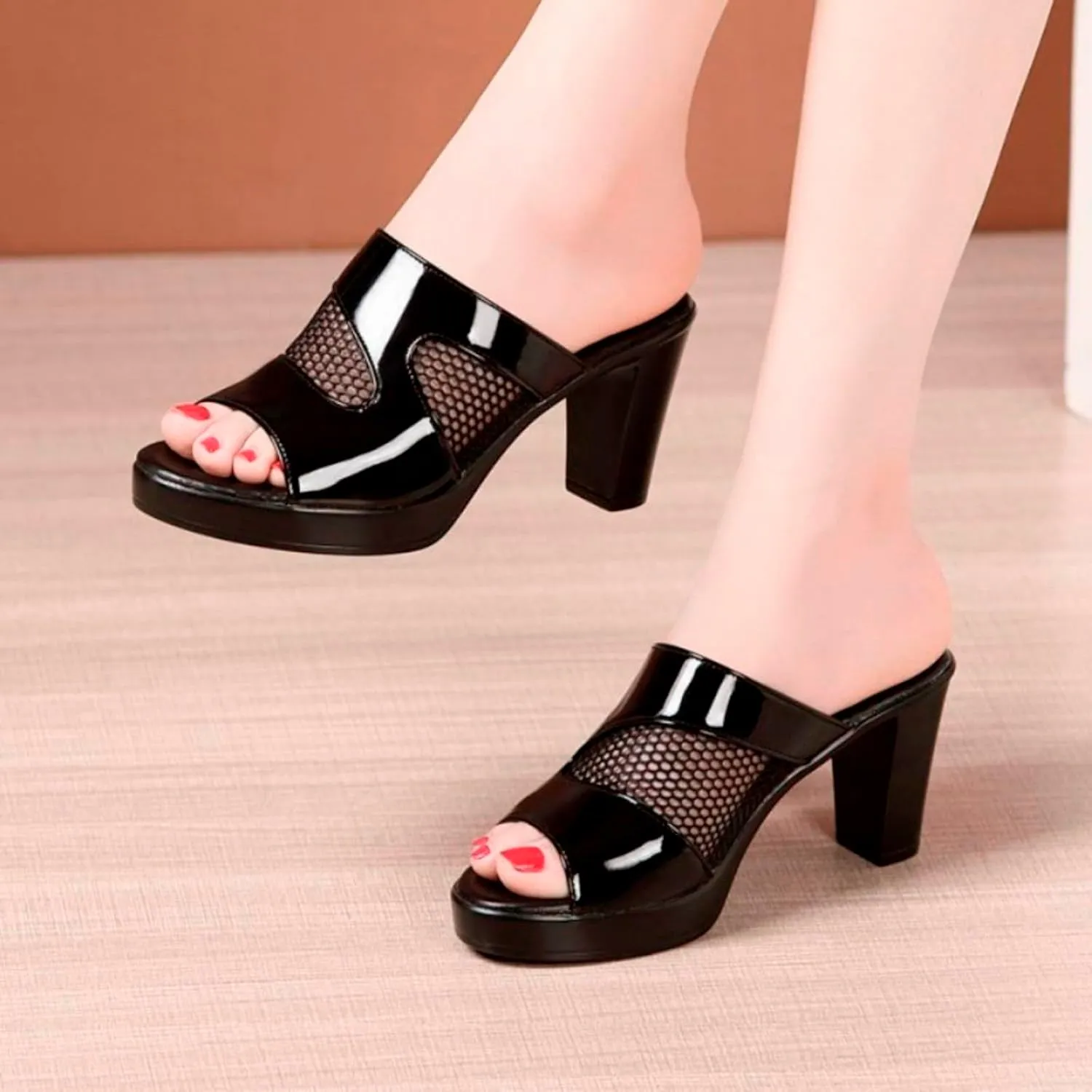 Summer New Thick Heeled Slippers Women Wear Sexy High Heeled Sandals Fish Mouth Sandals Non T Thong Sandals for Women