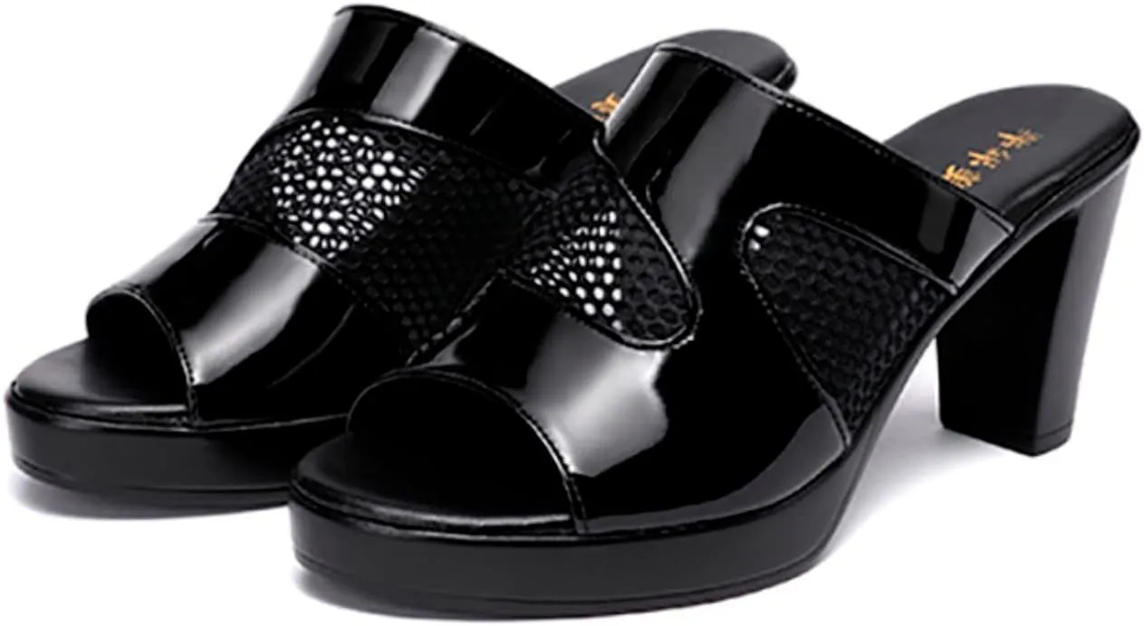 Summer New Thick Heeled Slippers Women Wear Sexy High Heeled Sandals Fish Mouth Sandals Non T Thong Sandals for Women