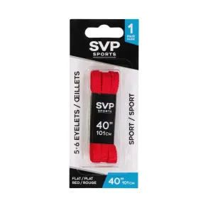 SVP Sports - 40in Shoelace (Flat) (DM21167 FLAT-RED-40)