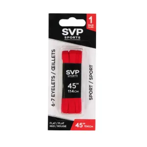 SVP Sports - 45in Shoelace (Flat) (DM21167 FLAT-RED-45)