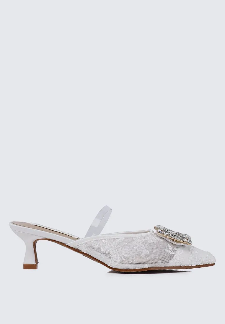 Sylvia Comfy Heels In White