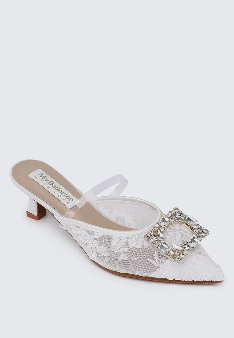 Sylvia Comfy Heels In White