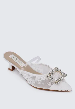 Sylvia Comfy Heels In White