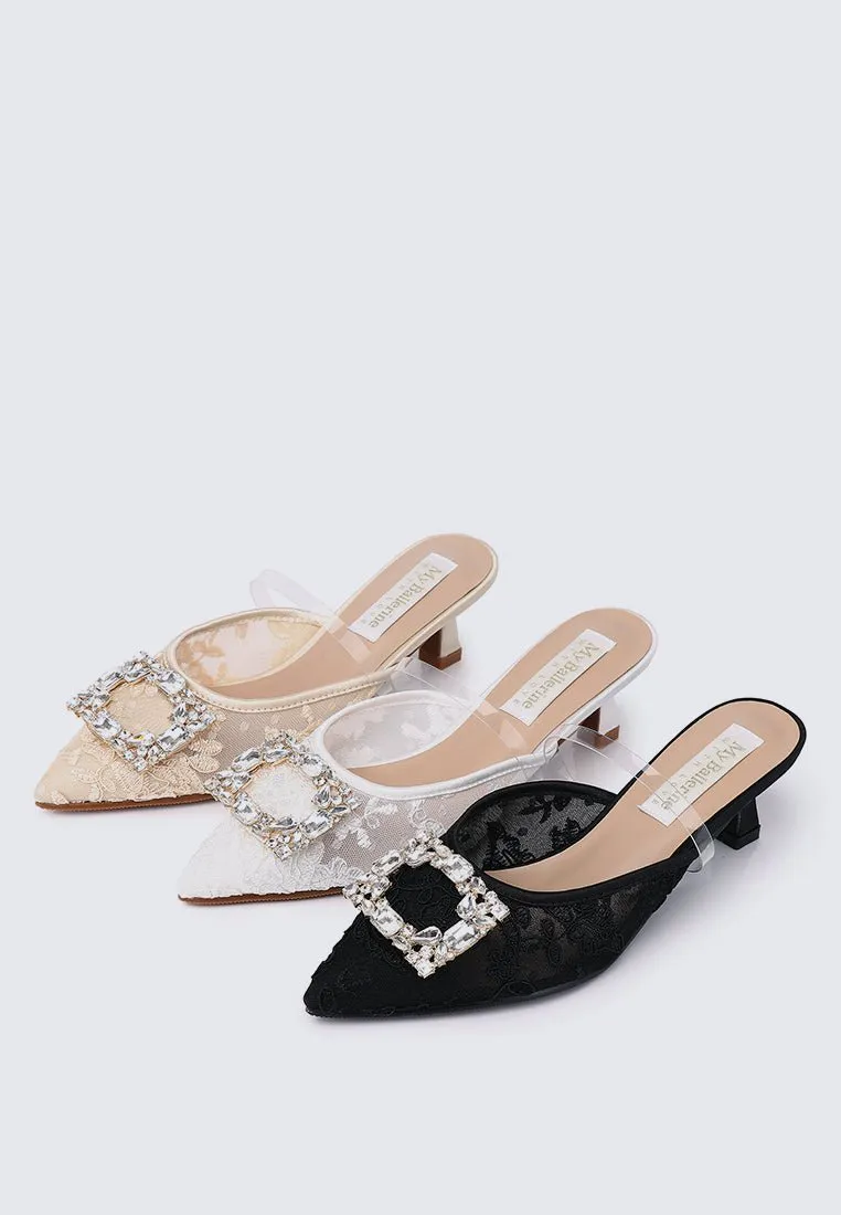 Sylvia Comfy Heels In White