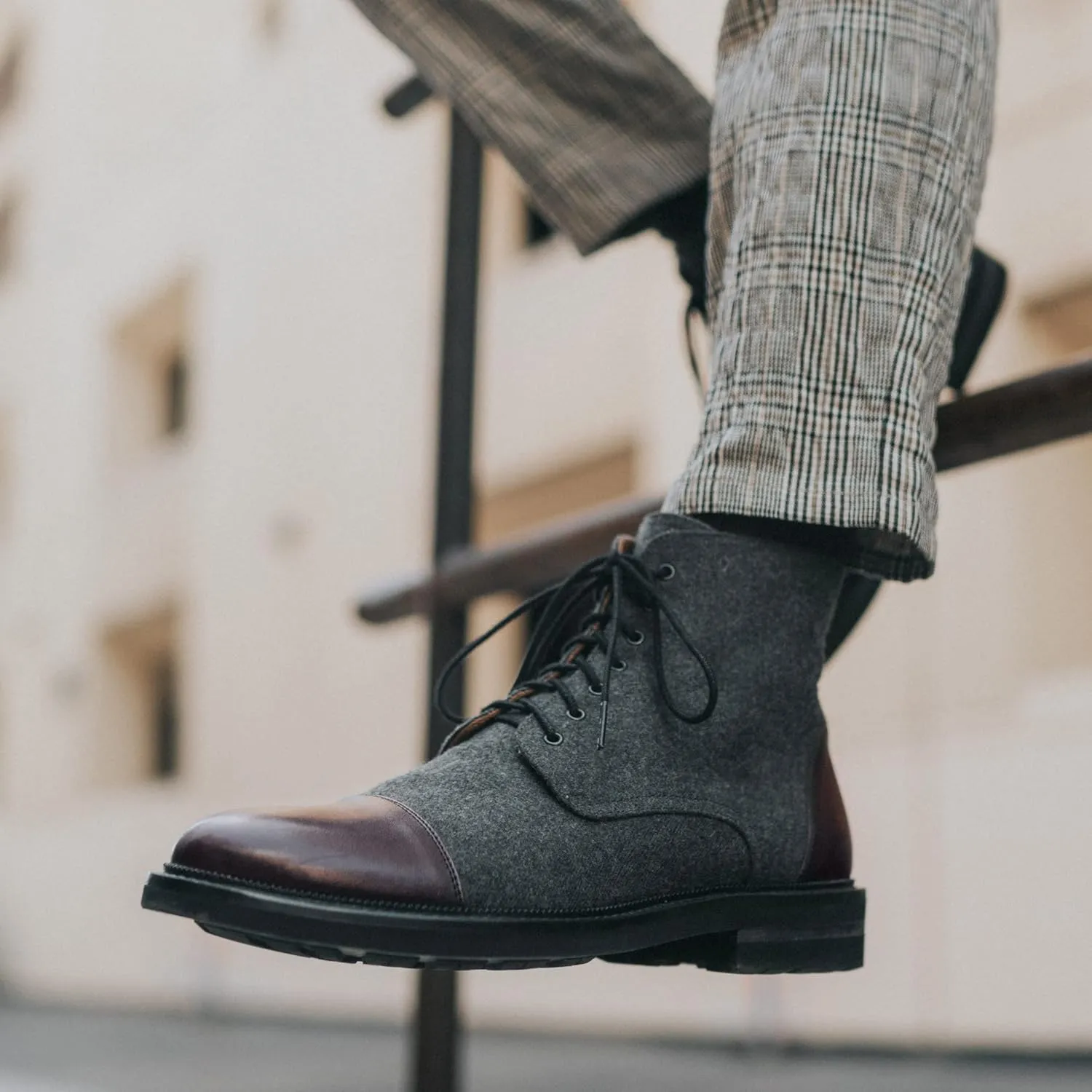 TAFT Jack Boot Handcrafted Leather and Wool Mens Dress Boot