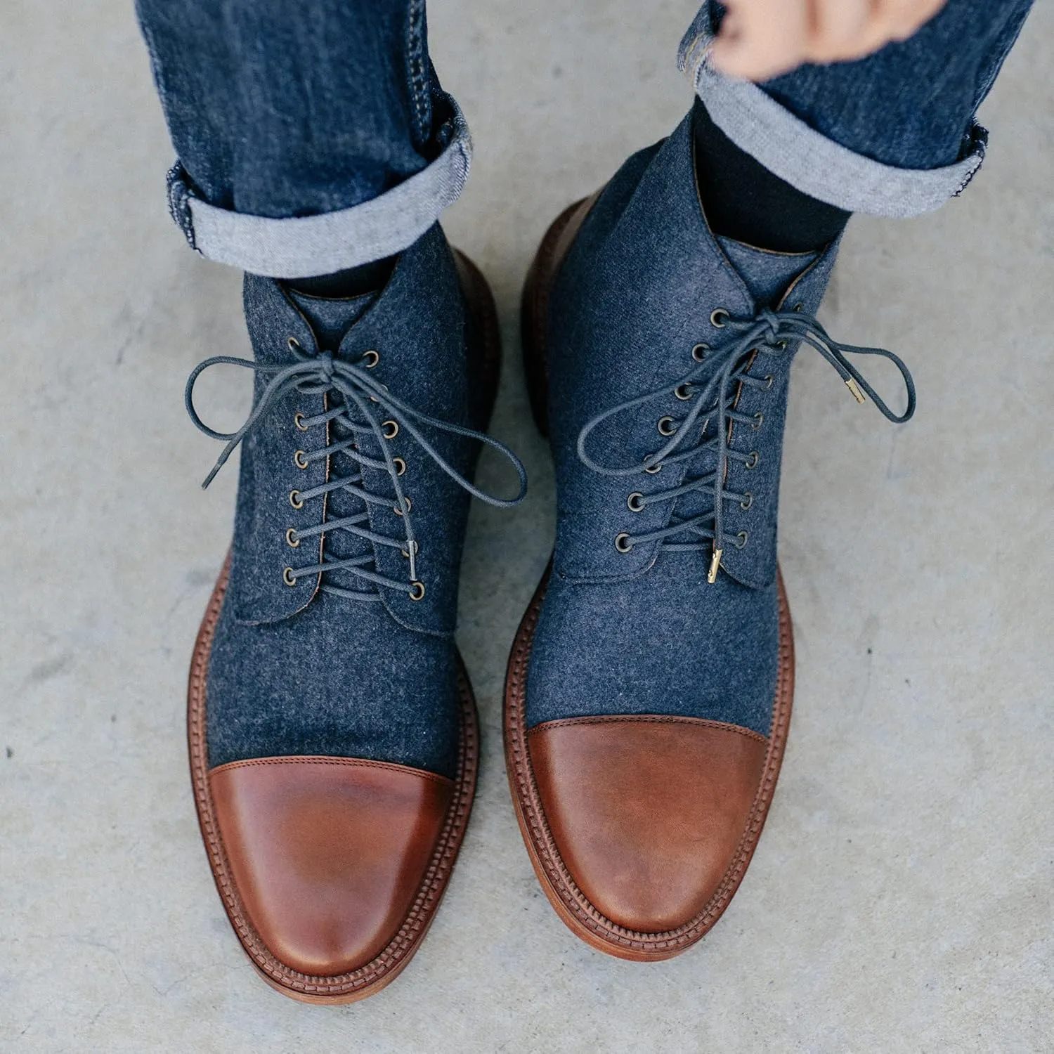 TAFT Jack Boot Handcrafted Leather and Wool Mens Dress Boot