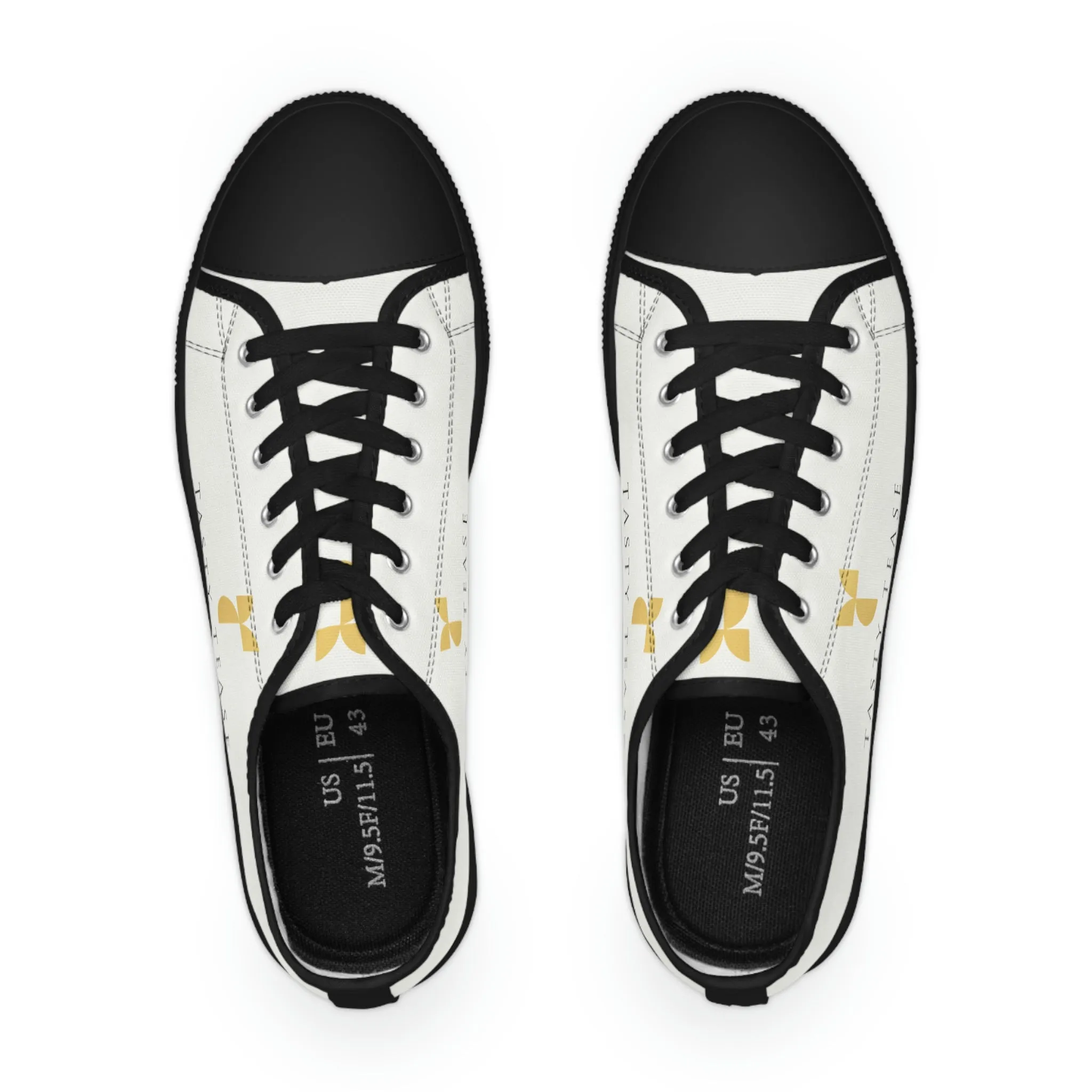 Tasty Tease Men's Low Top Sneakers (White)