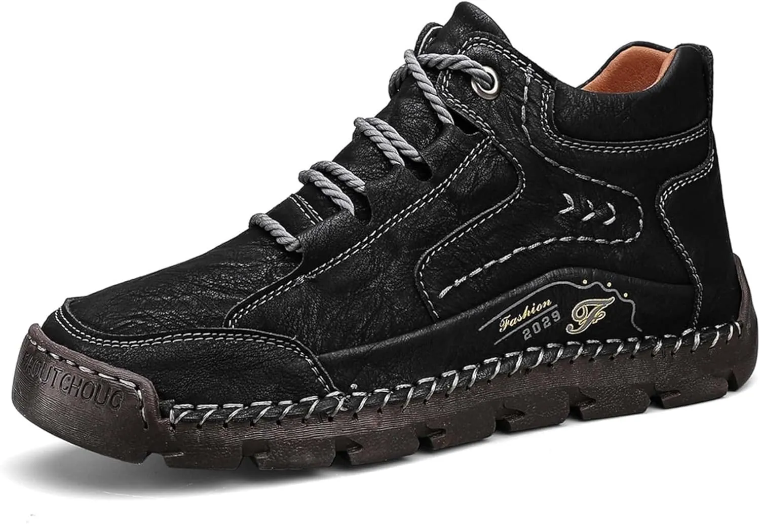 Teresad Shoes Men, Handcrafted Men's Leather Shoes, Men's Breathable Non-Slip Casual Trainers for Outdoor Hiking