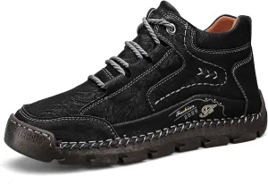 Teresad Shoes Men, Handcrafted Men's Leather Shoes, Men's Breathable Non-Slip Casual Trainers for Outdoor Hiking