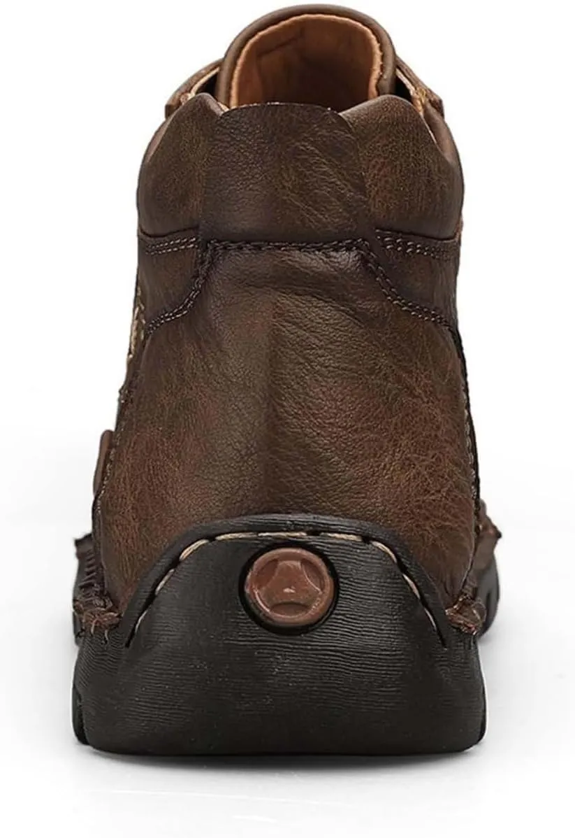 Teresad Shoes Men, Handcrafted Men's Leather Shoes, Men's Breathable Non-Slip Casual Trainers for Outdoor Hiking